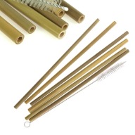 Bambusové slamky na opakované použitie 200x6-9 mm 6 ks.