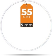 Kovová obrúčka BIELA ​​makramé 55cm 5mm SILNÁ