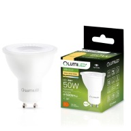 LED žiarovka GU10 6W = 50W 580lm 3000K TEPLÁ BIELA ​​36° PREMIUM LUMILED