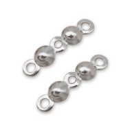 Strieborné 925 lapače Hroty Svorky 6,5x3mm 2 ks