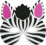PENOVÁ MASKA ZVIERATÁ ZEBRA CM140