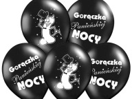 Gumený balón Bachelorette Night Fever, čierny, 12 cm
