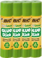 BIC ECOLUTIONS EKO GLUE GLUE GLUE TYČOVÉ TYČOVÉ STRONG ŠKOLSKÉ KANCELÁRIE 8G x4