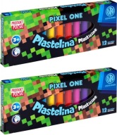 Školská plastelína 12 farieb Pixele Hra PIXELONE Astra x 2 kusy