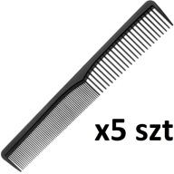 Uhlíkový kadernícky hrebeň, antistatický 18cm 5 ks