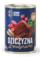 John Dog zverina, diviak, maliny 400g mokré krmivo