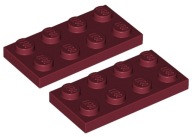 LEGO Tanier 2x4 C. Červená (3020/4539071) x2