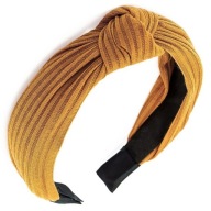 VLÁSENKA, mustard, KNOT, wide, TURBAN