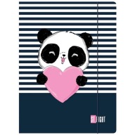 Školské leporelo s gumičkou A4 Stright Love Panda 1 ks