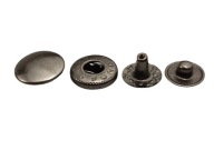 Stláčacie gombíky ALFA 12,5 mm 50 kusov, čierny nikel