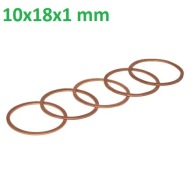 Medená tesniaca podložka, 10x18x1 mm