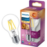 E27 A60 LED žiarovka 3,4W = 40W 470lm Teplé vlákno Stmievateľné PHILIPS