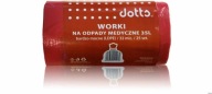 MEDICAL odpadové vrecia 35l 25ks. 32 mic červená
