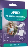 Transparentných 8 vodeodolných náplastí APTEO