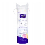 BELLA COTTON Vatové tampóny, okrúhle, 80 ks.