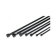 Čierna kravata na zips 4,8 x 190 mm 50 ks