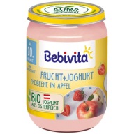 BEBIVITA JOGURT JAHODOVÉ JABLKO 10m 190g JOGURTOVÝ DEZERT