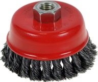 Drôtená kefa na prednú brúsku 100mm M14 Red Skin pletený drôt