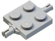 LEGO PLATE 2X2 S NÁPRAVAMI PRE KOLESÁ J GREY 4600 2KS