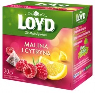 Ovocný čaj v pyramídach Loyd malina a citrón 20 ks