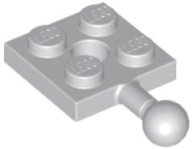 LEGO 2X2 S HÁČKOM, SVETLO SIVÁ HÁČIK Č