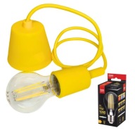 LOFT E27 káblové závesné svietidlo 1m ŽLTÁ + E27 LED žiarovka 8W 4000K