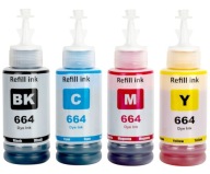 4x 664 ATRAMENT PRE EPSON ECOTANK JEHO TLAČIAREŇ L3070 L3060 L3050