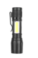 VEĽMI VÝKONNÁ LED BATERKA, NABÍJACIE USB, MULTIFUNKČNÉ, ČIERNA, 3 REŽIMY
