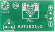 Indikátor vybitia batérie, AVT1521 PCB