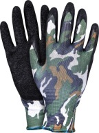 REIS Latexové pracovné rukavice dragony camo, veľkosť 10