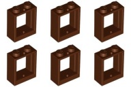 LEGO 60592 RÁM NA OKNO 1x2x2 hnedá (6g) 6 ks.