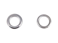 Kožené očká, kovové 10x15mm, SILVER 20 set