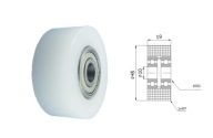 R Plastové dvojité ložiská, priemer 45 mm, priemer 10