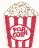 Nášivka POP CORN nažehľovacia vyšívacia nášivka SM