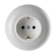 LOFT RETRO VINTAGE ZÁSUVKA 230V SCHUKO WHITE JLM
