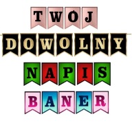 BANNER girlanda AKÚKOĽVEK z vašich vlastných POKYNOVÝCH farieb