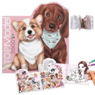 Omaľovánka Top Model Doggy Dogs s nálepkami
