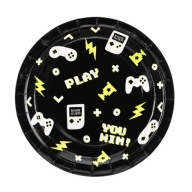 Papierové taniere na gamepad - 23 cm, 6 ks.