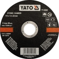 Kotúč na rezanie kameňa 115x1,5x22 mm YT-5930 YATO