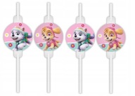 Paw Patrol Skye Everest papierové slamky, 4 kusy