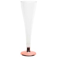 Plastové poháre na šampanské z ružového zlata, 120 ml