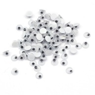 POHYBLIVÉ OČI NA DEKORÁCIU 5x2,5mm 100 ks