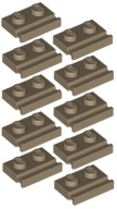 LEGO Plate 1x2 C Rail Béžová 32028/4616711 x10