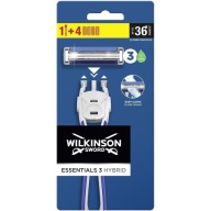 Hybridná súprava na holenie WILKINSON Essentials 3 4x kazeta + rukoväť