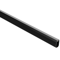 Oválna tyč na šaty do šatníka 10cm SILK Black