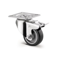 KOLESO s brzdou, priemer 50 mm, 40 kg, pre policové skrinky