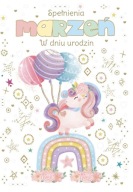 Blahoželanie k narodeninám s prianím pre dievča Unicorn Gift TS192