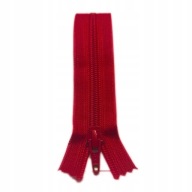 YKK plastový zips 20 cm na nohavice RED 519