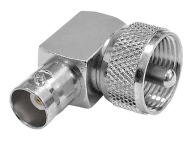 RF anténny adaptér pravý uhol BNC/gn-UHF/UC1/wt 50Ohm