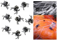 Čierny umelý pavúk pavúk na halloweenske ozdoby na Deň svätého Ondreja x10